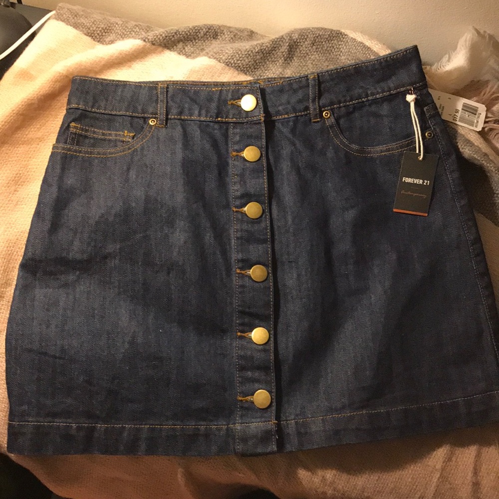 Dark Wash Denim Skirt